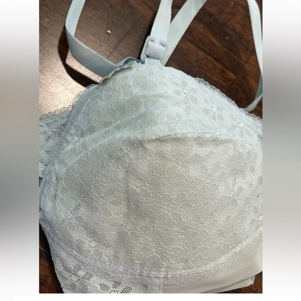 🆕LoveLight L&W‎ Brassiere co ladies 36B cup blue padded lace VTG bra NWT USA